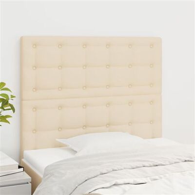 Têtes de lit vidaXL - 2 pièces crème 80x5x78/88 cm Tissu - Tête de lit - Publicité Têtes de lit vidaXL - 2 pièces crème 80x5x78/88 cm Tissu - Tête de lit - Publicité