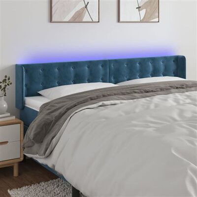 Tête de lit en velours bleu foncé avec LED - Tête de lit - Publicité Tête de lit en velours bleu foncé avec LED - Tête de lit - Publicité