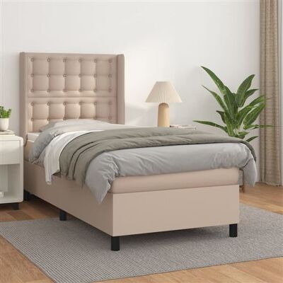 vidaXL - Lit en cuir cappuccino réglable avec matelas à ressorts ensachés - Type de lit - Publicité vidaXL - Lit en cuir cappuccino réglable avec matelas à ressorts ensachés - Type de lit - Publicité