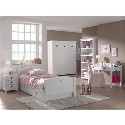Non communiqué Chambre 90x200cm + Chevet + Armoire 3P + Pack Bureau - MILADY - ALTOBUY Blanc - Publicité Non communiqué Chambre 90x200cm + Chevet + Armoire 3P + Pack Bureau - MILADY - ALTOBUY Blanc - Publicité