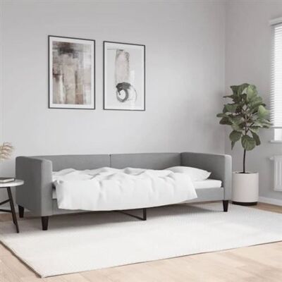 vidaXL Canapé convertible en tissu gris clair - Canapé lit - Publicité vidaXL Canapé convertible en tissu gris clair - Canapé lit - Publicité