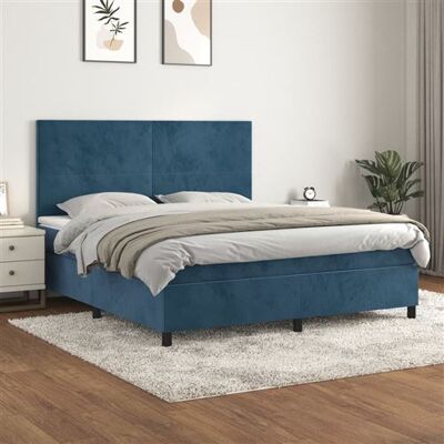 Non communiqué vidaXL Boxspring met matras fluweel donkerblauw 180x200 cm3142921 Bleu - Publicité Non communiqué vidaXL Boxspring met matras fluweel donkerblauw 180x200 cm3142921 Bleu - Publicité