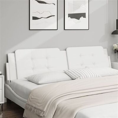 Vidaxl Tête de lit en cuir synthétique blanc 200cm - Tête de lit - Publicité Vidaxl Tête de lit en cuir synthétique blanc 200cm - Tête de lit - Publicité