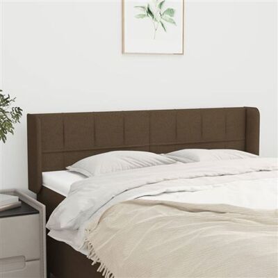 vidaXL Tête de lit avec oreilles Marron Foncé - Headboard - Publicité vidaXL Tête de lit avec oreilles Marron Foncé - Headboard - Publicité