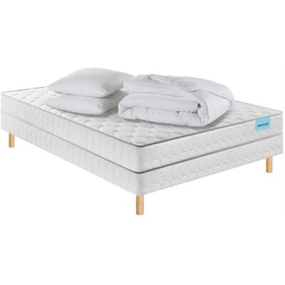 MERINOS - Matelas à ressorts ensachés - Blanc - Ensemble de lit - Publicité MERINOS - Matelas à ressorts ensachés - Blanc - Ensemble de lit - Publicité