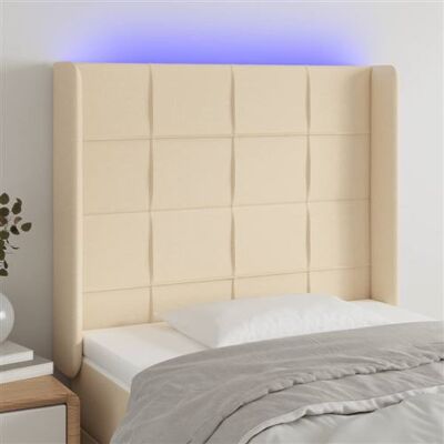 vidaXL Tête de lit LED couleur crème - Tête de lit - Publicité vidaXL Tête de lit LED couleur crème - Tête de lit - Publicité