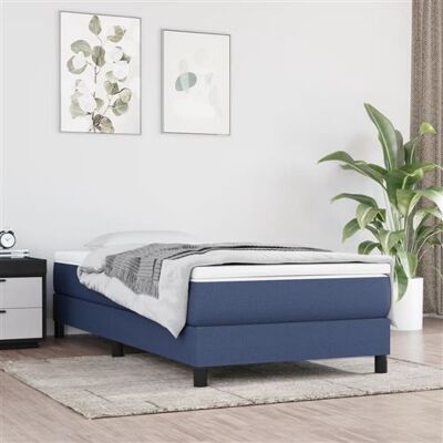 Structure de lit avec matelas à ressorts ensachés - Bleu - Lit - Publicité Structure de lit avec matelas à ressorts ensachés - Bleu - Lit - Publicité