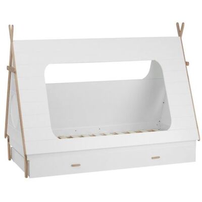 Husseng - Tipi Bed with Storage - White - 90x200cm - Kids bed - Publicité Husseng - Tipi Bed with Storage - White - 90x200cm - Kids bed - Publicité
