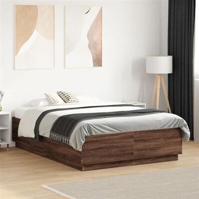 Non communiqué vidaXL Cadre de Lit avec Lumières LED, Lit Double avec Sommier à Lattes, Lit Adulte de Chambre, Moderne, Chêne Marron 3209645 Marron - Publicité Non communiqué vidaXL Cadre de Lit avec Lumières LED, Lit Double avec Sommier à Lattes, Lit Adulte de Chambre, Moderne, Chêne Marron 3209645 Marron - Publicité