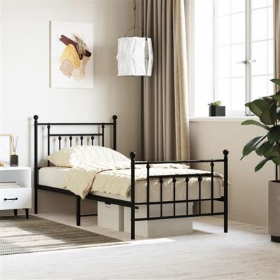 Cadre de lit vidaXL avec tête et pied de lit - 80x200 cm - Type de produit - Publicité Cadre de lit vidaXL avec tête et pied de lit - 80x200 cm - Type de produit - Publicité