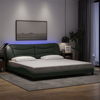 Non communiqué vidaXL Bedframe met LED zonder matras 200x200 cm stof donkergrijs3213726 Gris - Publicité Non communiqué vidaXL Bedframe met LED zonder matras 200x200 cm stof donkergrijs3213726 Gris - Publicité