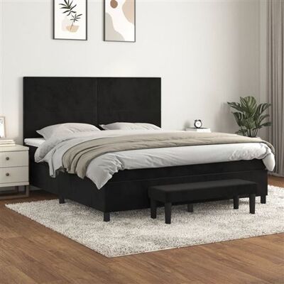 vidaXL Lit boxspring avec matelas noir - Publicité vidaXL Lit boxspring avec matelas noir - Publicité