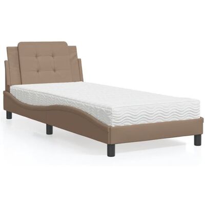Lit avec Matelas VIDAXL - Marron, 208x95x74.5cm - Lit avec Matelas - Publicité Lit avec Matelas VIDAXL - Marron, 208x95x74.5cm - Lit avec Matelas - Publicité