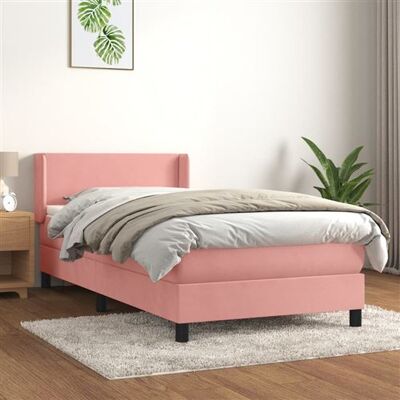 Vidaxl - Lit à box spring rose - 100x200cm - Lit - Publicité Vidaxl - Lit à box spring rose - 100x200cm - Lit - Publicité