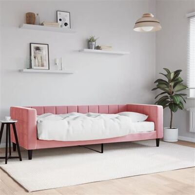 vidaXL Canapé-lit en velours rose - Moderne 80x200cm - Publicité vidaXL Canapé-lit en velours rose - Moderne 80x200cm - Publicité