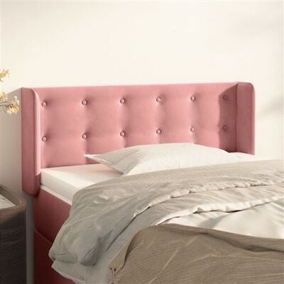 vidaXL Tête de lit avec Oreilles Rose - Velours - 83x16x78/88 cm - Publicité vidaXL Tête de lit avec Oreilles Rose - Velours - 83x16x78/88 cm - Publicité