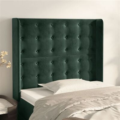 Tête de lit en Velours Vert Foncé MAISONCHIC - Ajustable, Accessoire de lit élégant - Publicité Tête de lit en Velours Vert Foncé MAISONCHIC - Ajustable, Accessoire de lit élégant - Publicité