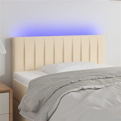 vidaXL Tête de lit LED Crème - Tête de lit avec LED, 100x5x78/88 cm - Publicité vidaXL Tête de lit LED Crème - Tête de lit avec LED, 100x5x78/88 cm - Publicité