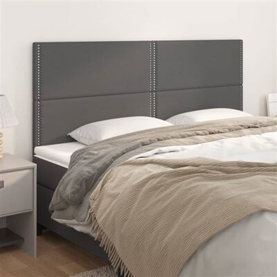 Non communiqué vidaXL Hoofdborden 4 st 100x5x78/88 cm kunstleer grijs3116304 Gris - Publicité Non communiqué vidaXL Hoofdborden 4 st 100x5x78/88 cm kunstleer grijs3116304 Gris - Publicité