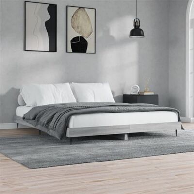 Non communiqué Cadre de lit sans matelas sonoma gris 160x200cm bois ingénierie sonoma gris - Publicité Non communiqué Cadre de lit sans matelas sonoma gris 160x200cm bois ingénierie sonoma gris - Publicité