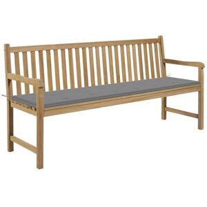 Non communiqué vidaXL Banc de jardin avec coussin gris 175 cm Bois de teck massif - Publicité Non communiqué vidaXL Banc de jardin avec coussin gris 175 cm Bois de teck massif - Publicité