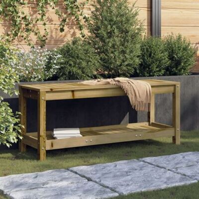 Banc de jardin en pin massif 108x35x45 cm vidaXL Marron - Banc de jardin - Publicité Banc de jardin en pin massif 108x35x45 cm vidaXL Marron - Banc de jardin - Publicité
