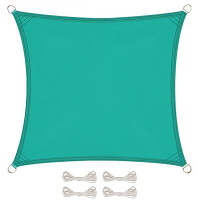 Non communiqué Voile d'ombrage carré pour terrasse, jardin, toile imperméable et résistant UV - 2 x 2 m - Turquoise - Linxor Turquoise - Publicité Non communiqué Voile d'ombrage carré pour terrasse, jardin, toile imperméable et résistant UV - 2 x 2 m - Turquoise - Linxor Turquoise - Publicité