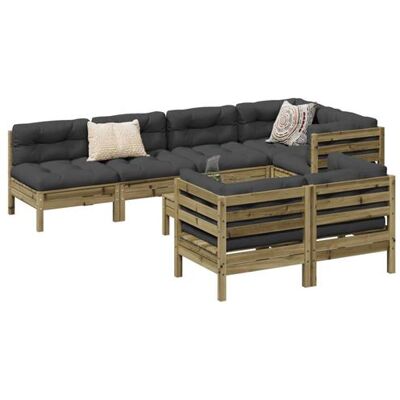 Ensemble de Canapés de Jardin vidaXL 8 pièces avec Coussins - Marron - Publicité Ensemble de Canapés de Jardin vidaXL 8 pièces avec Coussins - Marron - Publicité