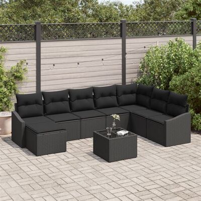 Ensemble de Canapés de Jardin Vidaxl - Beige Résistant aux Intempéries - 9 Pièces - Publicité Ensemble de Canapés de Jardin Vidaxl - Beige Résistant aux Intempéries - 9 Pièces - Publicité