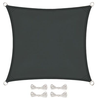 Non communiqué Voile d'ombrage carré pour terrasse, jardin, toile imperméable et résistant UV - 3 x 3 m - Gris foncé - Linxor Gris Foncé - Publicité Non communiqué Voile d'ombrage carré pour terrasse, jardin, toile imperméable et résistant UV - 3 x 3 m - Gris foncé - Linxor Gris Foncé - Publicité