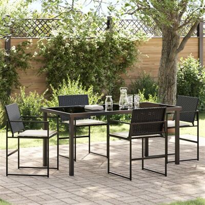 vidaXL - 2-Piece Garden Chair Set - Noir - Publicité vidaXL - 2-Piece Garden Chair Set - Noir - Publicité