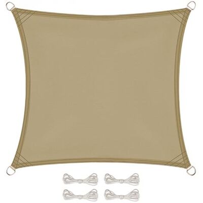 Non communiqué Voile d'ombrage carré pour terrasse, jardin, toile imperméable et résistant UV - 4 x 4 m - Sable - Linxor Sable - Publicité Non communiqué Voile d'ombrage carré pour terrasse, jardin, toile imperméable et résistant UV - 4 x 4 m - Sable - Linxor Sable - Publicité