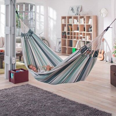 La Siesta - Paloma - gris - coton biologique - hammock - Publicité La Siesta - Paloma - gris - coton biologique - hammock - Publicité
