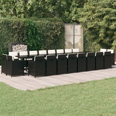 Non communiqué vidaXL Ensemble à Dîner de Jardin Coussins 21 pcs Mobilier de Salle à Manger Table et Chaises de Repas Terrasse Patio Extérieur Noir Résine Tressée Noir - Publicité Non communiqué vidaXL Ensemble à Dîner de Jardin Coussins 21 pcs Mobilier de Salle à Manger Table et Chaises de Repas Terrasse Patio Extérieur Noir Résine Tressée Noir - Publicité