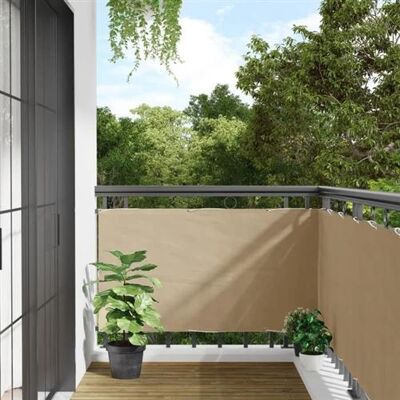 Écran de balcon beige vidaXL - 75x600cm Intimité et parasol - Publicité Écran de balcon beige vidaXL - 75x600cm Intimité et parasol - Publicité