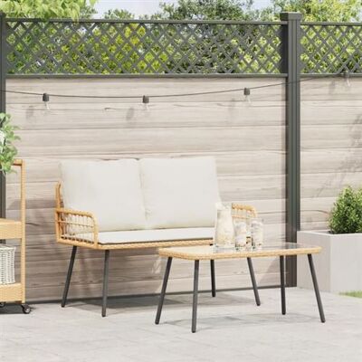 vidaXL Ensemble de 2 Nature, Blanc Rotin, Acier Moyen Durable - Ensemble de Mobilier de Jardin - Publicité vidaXL Ensemble de 2 Nature, Blanc Rotin, Acier Moyen Durable - Ensemble de Mobilier de Jardin - Publicité