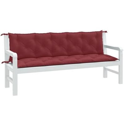 vidaXL Coussins pour banc de jardin 180x50x7 cm rouge vin tissu - Coussins pour banc de jardin - Publicité vidaXL Coussins pour banc de jardin 180x50x7 cm rouge vin tissu - Coussins pour banc de jardin - Publicité
