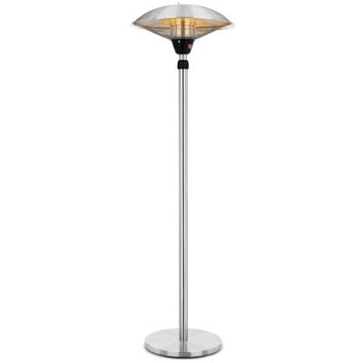 Blumfeldt Heat Guard Parasol chauffant infrarouge terrasse 2100W IP44 - argenté argent - Publicité Blumfeldt Heat Guard Parasol chauffant infrarouge terrasse 2100W IP44 - argenté argent - Publicité