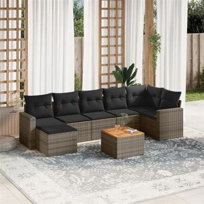 Non communiqué Salon de jardin modulable VIDAXL resine tressee gris 8 pieces 62 x 62 x 69 cm Gris - Publicité Non communiqué Salon de jardin modulable VIDAXL resine tressee gris 8 pieces 62 x 62 x 69 cm Gris - Publicité