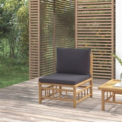 vidaXL Canapé Central de Jardin - Canapé Modulable en Bambou - Publicité vidaXL Canapé Central de Jardin - Canapé Modulable en Bambou - Publicité