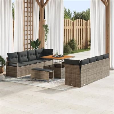 Non communiqué Canapé de jardin de 11 pièces avec coussins gris en poly rotin, Canapé de jardin 2 places avec rangement et coussins gris 3364458 Gris - Publicité Non communiqué Canapé de jardin de 11 pièces avec coussins gris en poly rotin, Canapé de jardin 2 places avec rangement et coussins gris 3364458 Gris - Publicité