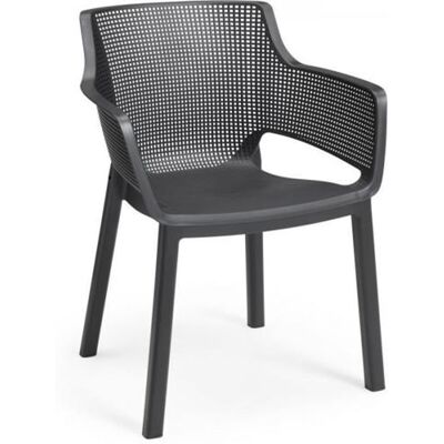 Non communiqué Lot de 6 fauteuils de jardin Allibert by KETER ELISA En résine Coloris : graphite Gr Graphite - Publicité Non communiqué Lot de 6 fauteuils de jardin Allibert by KETER ELISA En résine Coloris : graphite Gr Graphite - Publicité