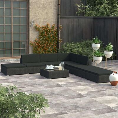 Ensemble de Mobilier de Jardin vidaXL - 8 Pièces - Publicité Ensemble de Mobilier de Jardin vidaXL - 8 Pièces - Publicité
