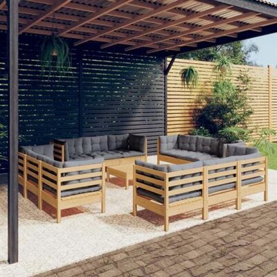MAISONCHIC 13 pièces Ensemble de mobilier de jardin avec coussins - Mobilier d'extérieur - Publicité MAISONCHIC 13 pièces Ensemble de mobilier de jardin avec coussins - Mobilier d'extérieur - Publicité