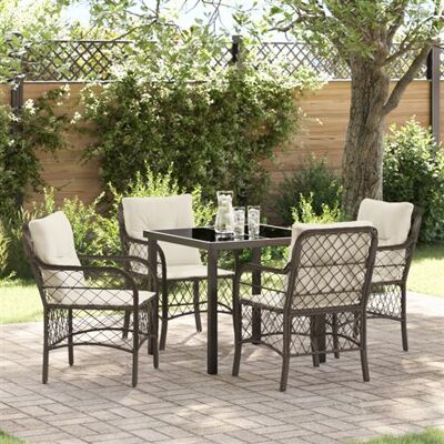 Ensemble de Salle à Manger de Jardin avec Coussins - Mobilier d'Extérieur - Publicité Ensemble de Salle à Manger de Jardin avec Coussins - Mobilier d'Extérieur - Publicité