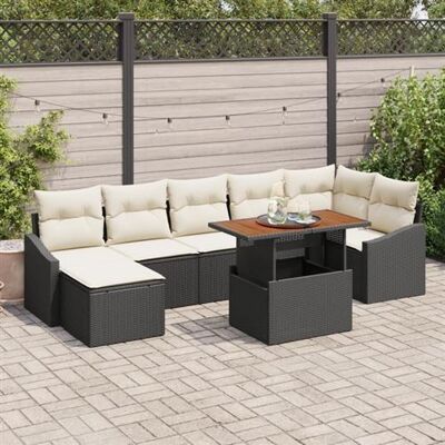 Ensemble de Repas de Jardin Vidaxl - 8 pièces en Polyrotin avec Coussins - Publicité Ensemble de Repas de Jardin Vidaxl - 8 pièces en Polyrotin avec Coussins - Publicité