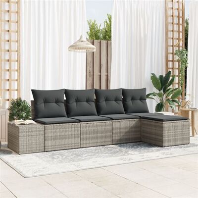 Ensemble de Canapés de Jardin vidaXL - Modulaire, Résistant aux Intempéries, Gris Clair & Noir - Publicité Ensemble de Canapés de Jardin vidaXL - Modulaire, Résistant aux Intempéries, Gris Clair & Noir - Publicité