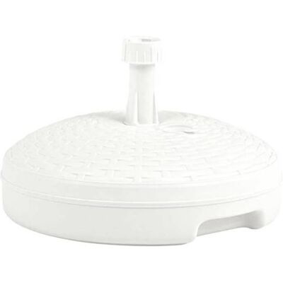 vidaXL Support de parasol rempli de sable/eau blanc en plastique - Publicité vidaXL Support de parasol rempli de sable/eau blanc en plastique - Publicité