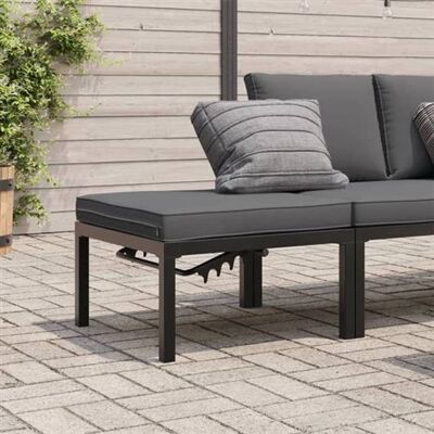 Vidaxl Banc de jardin en aluminium noir avec coussins - Banc de jardin - Publicité Vidaxl Banc de jardin en aluminium noir avec coussins - Banc de jardin - Publicité