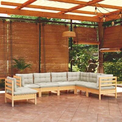 Non communiqué vidaXL Bois de Pin Massif Salon de Jardin 7 pcs avec Coussins Mobilier de Patio Meubles d'Extérieur Mobilier de Jardin 3096719 Marron - Publicité Non communiqué vidaXL Bois de Pin Massif Salon de Jardin 7 pcs avec Coussins Mobilier de Patio Meubles d'Extérieur Mobilier de Jardin 3096719 Marron - Publicité